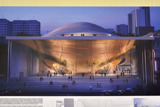 Бюро-победитель Zaha Hadid Architects презентовало проект под лозунгом "Создание культурной идентичности". Фото: Павел Ворожцов