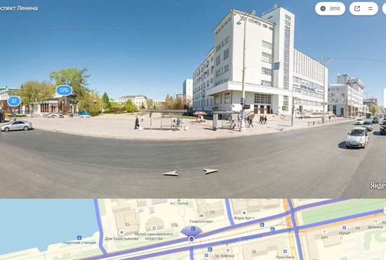 В Екатеринбурге сквер имени Попова обнесли забором. Фото: Яндекс.Карты