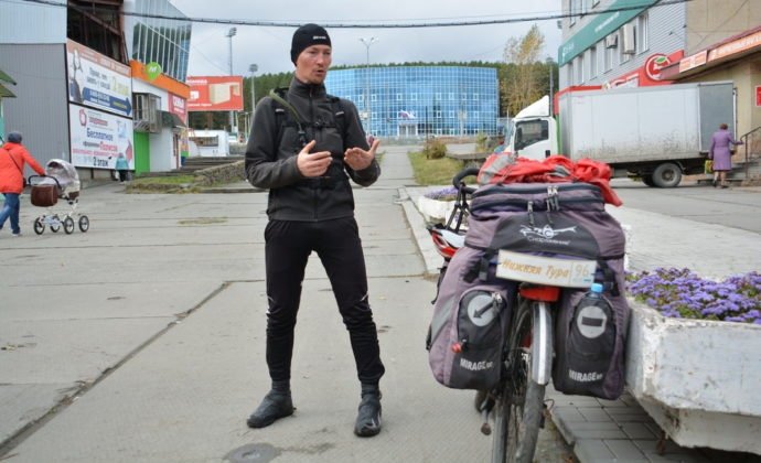 Сергей Клюкин на велосипеде