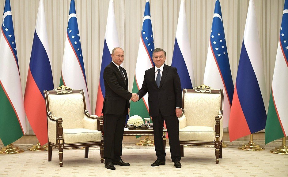 Владимир Путин и президент Узбекистана