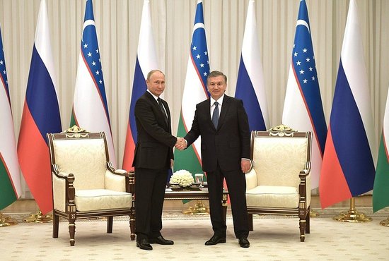 Президент России Владимир Путин прибыл на форум "Россия-Узбекистан". Фото: пресс-служба Кремля