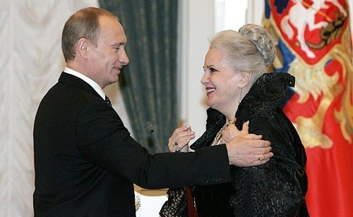 Владимир Путин и Элина Быстрицкая