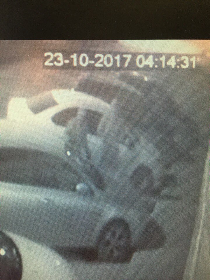 Видеозапись поджога автомобиля